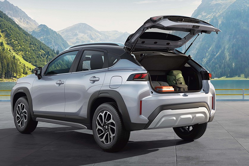 Suzuki Fronx displaying its storage space while parked